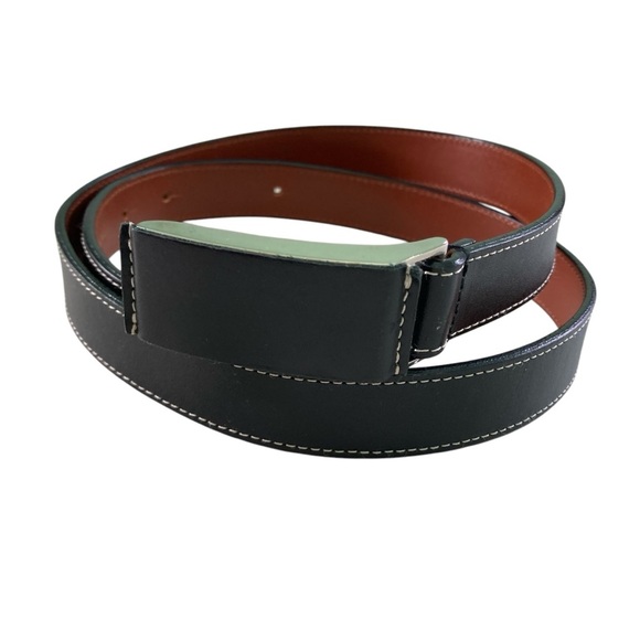 Cole Haan Classic Narrow Black Leather Belt (Size L) - Picture 1 of 9